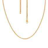 22K Gold Classic Foxtail Chain 20 Inches